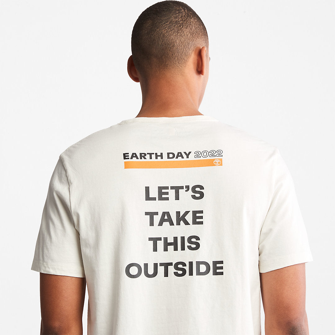 Mens Timberland Earth Day EK+ T-Shirt for Men in White