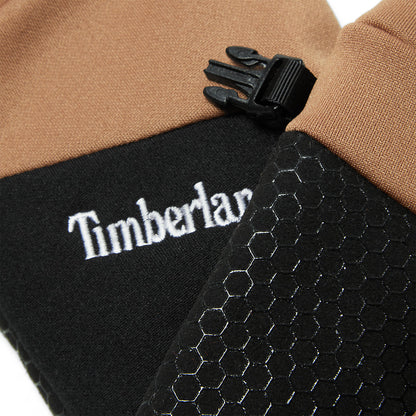 Mens Timberland Colour-Block Stretch Fleece Gloves for Men in Yellow