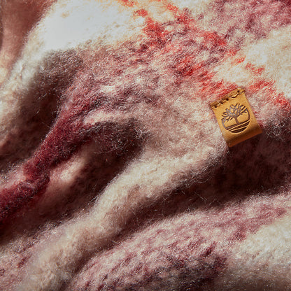 Womens Timberland Check Blanket Scarf for Women in Light Pink