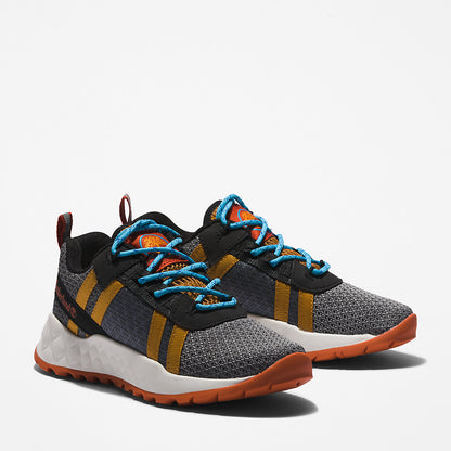 Kids Timberland GreenStride™ Solar Wave LT Trainer for Youth in Grey/Yellow