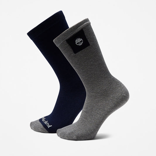 Mens Timberland 2-Pack Crew Socks for Men in Grey