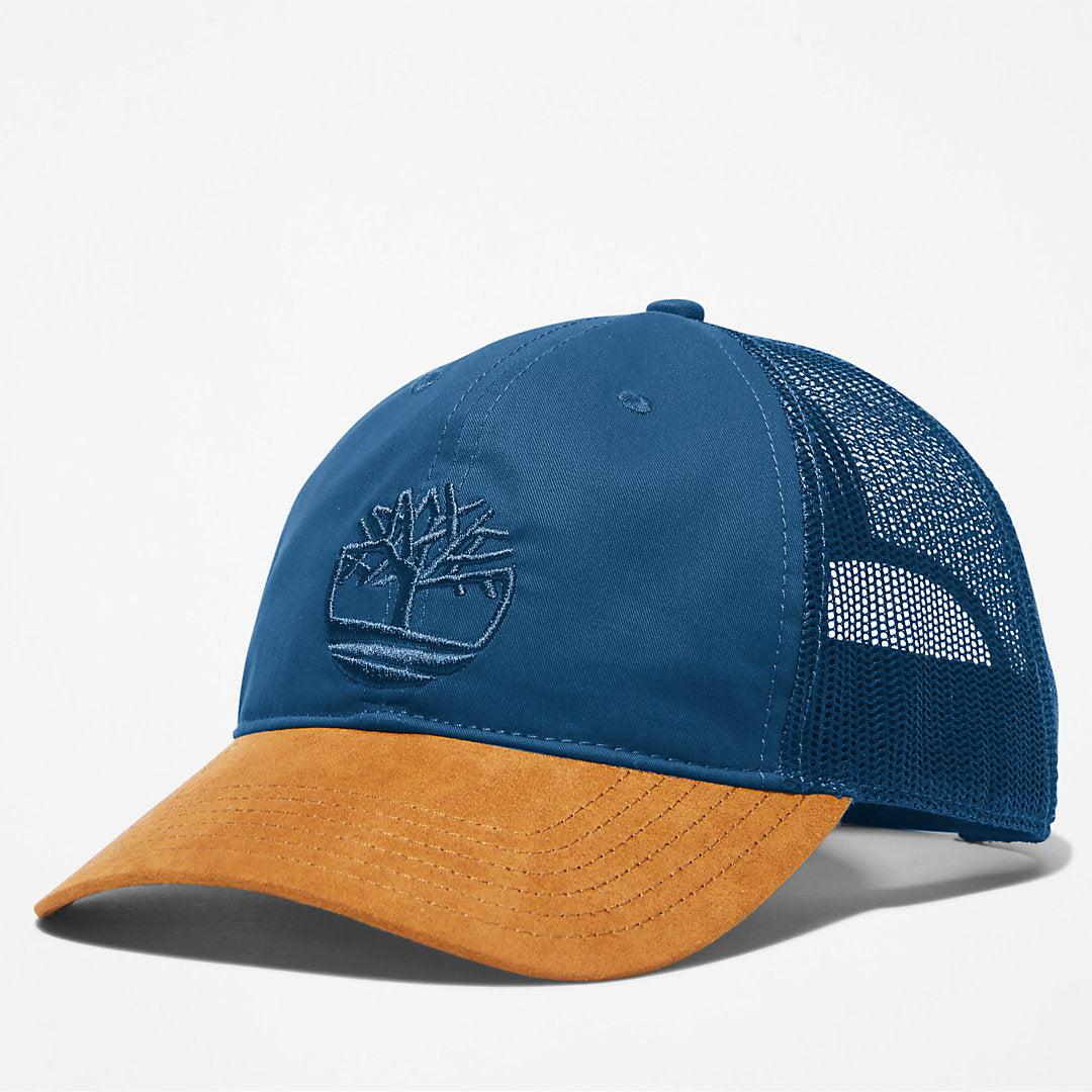 Mens Timberland Trucker Hat with a Faux-suede Brim for Men in Blue