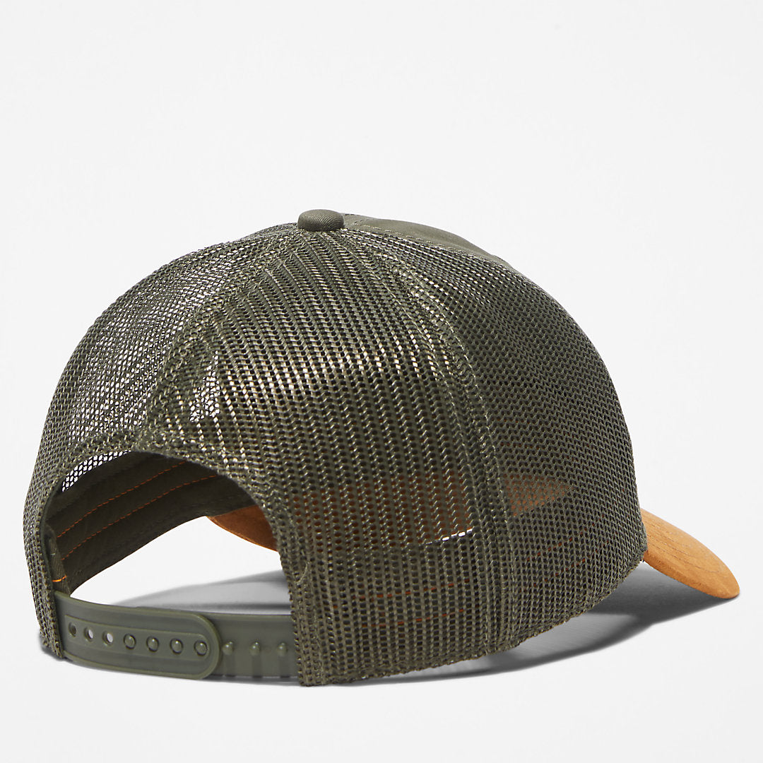Mens Timberland Trucker Hat with a Faux-suede Brim for Men in Green