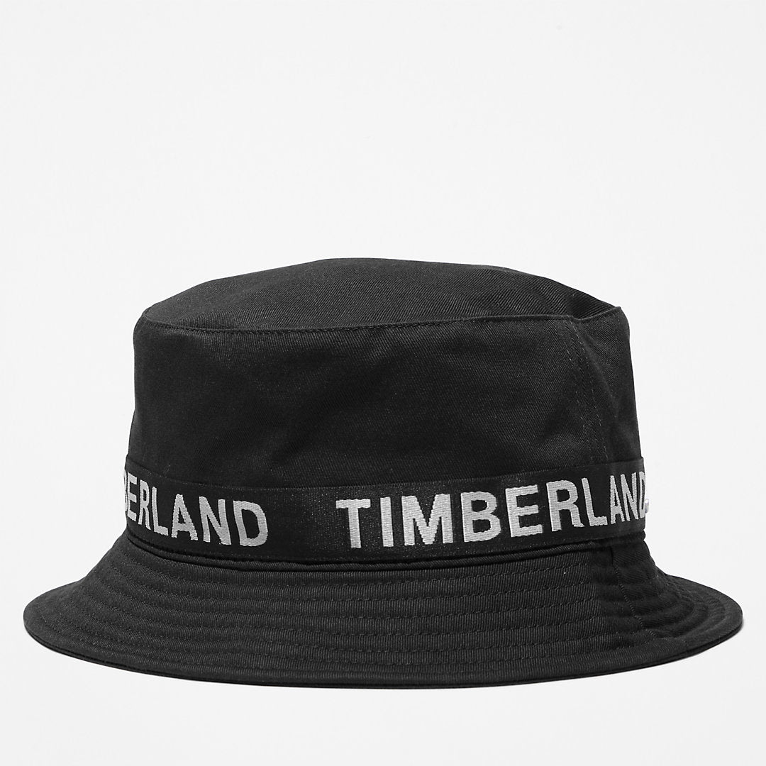 Mens Timberland Logo Bucket Hat for Men in Black