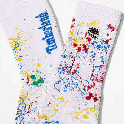 Mens Timberland 2-Pack Pride Crew Socks for Men in White
