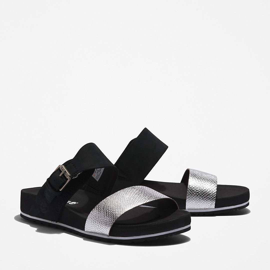 Womens Timberland Malibu Waves Slide Sandal for Women in Black