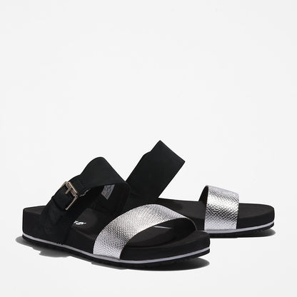 Womens Timberland Malibu Waves Slide Sandal for Women in Black