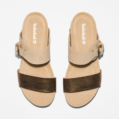 Womens Timberland Malibu Waves Slide Sandal for Women in Beige