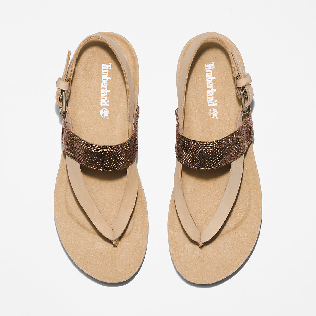 Womens Timberland Malibu Beach Flip-Flop Sandal for Women in Beige