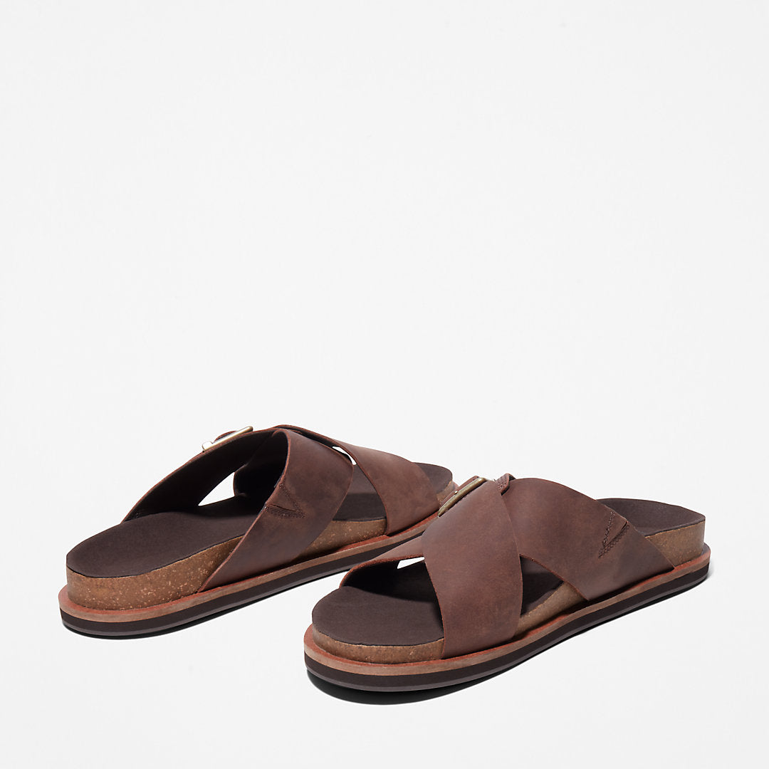 Mens Timberland Amalfi Vibes Cross Slide Sandal for Men in Brown