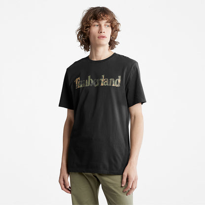 Mens Timberland Camo-Logo T-Shirt for Men in Black