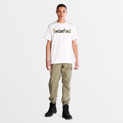 Mens Timberland Camo-Logo T-Shirt for Men in White
