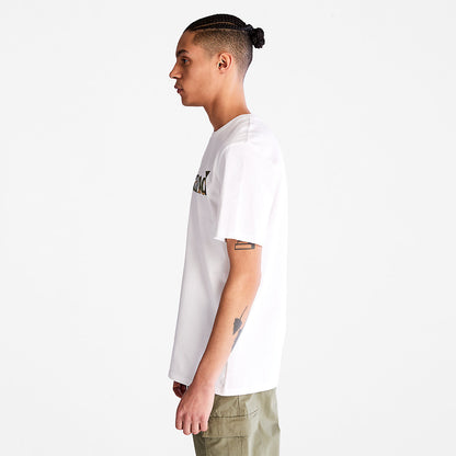Mens Timberland Camo-Logo T-Shirt for Men in White