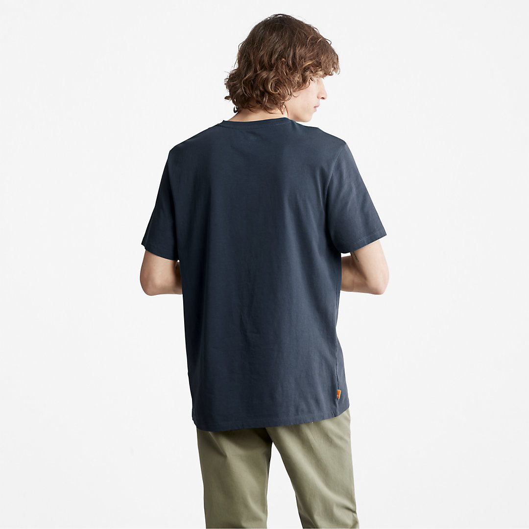 Mens Timberland Camo-Logo T-Shirt for Men in Navy