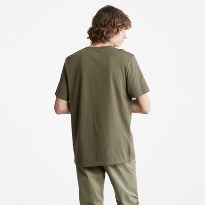 Mens Timberland Camo-Logo T-Shirt for Men in Dark Green
