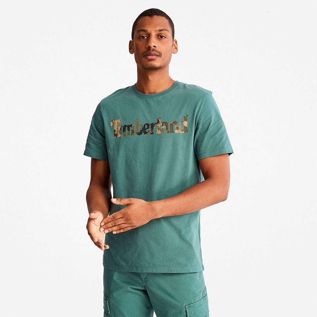 Mens Timberland Camo-Logo T-Shirt for Men in Green