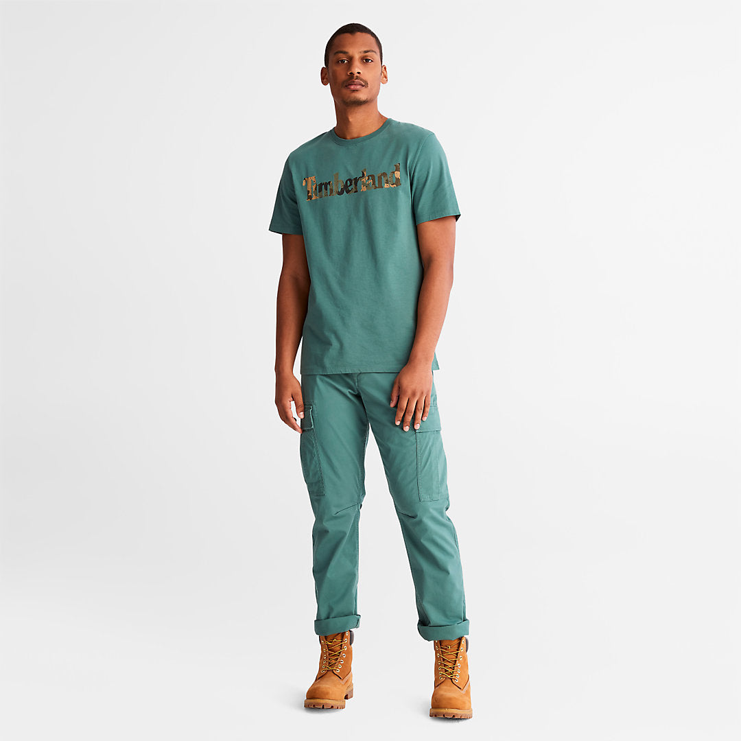 Mens Timberland Camo-Logo T-Shirt for Men in Green