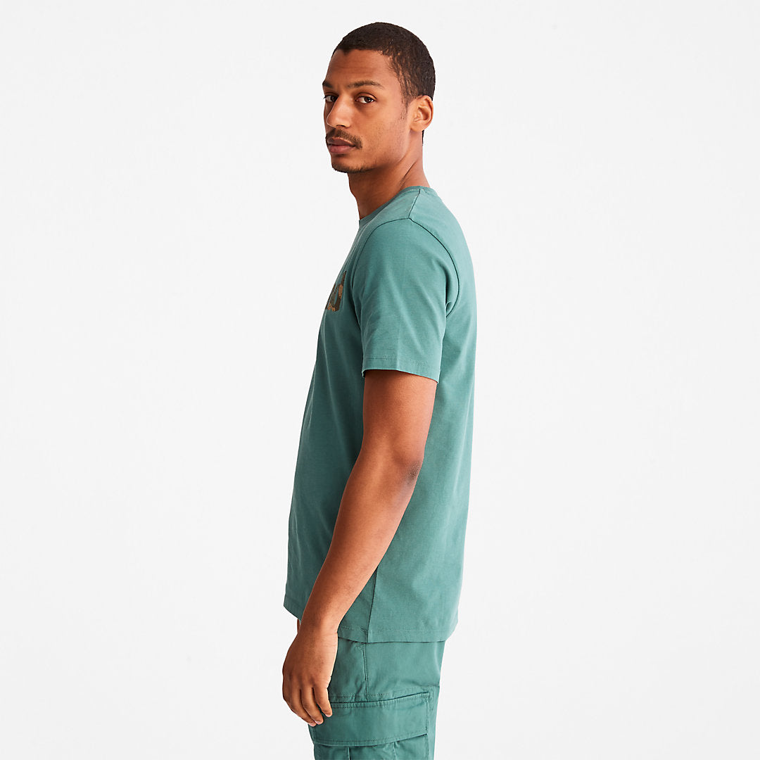 Mens Timberland Camo-Logo T-Shirt for Men in Green
