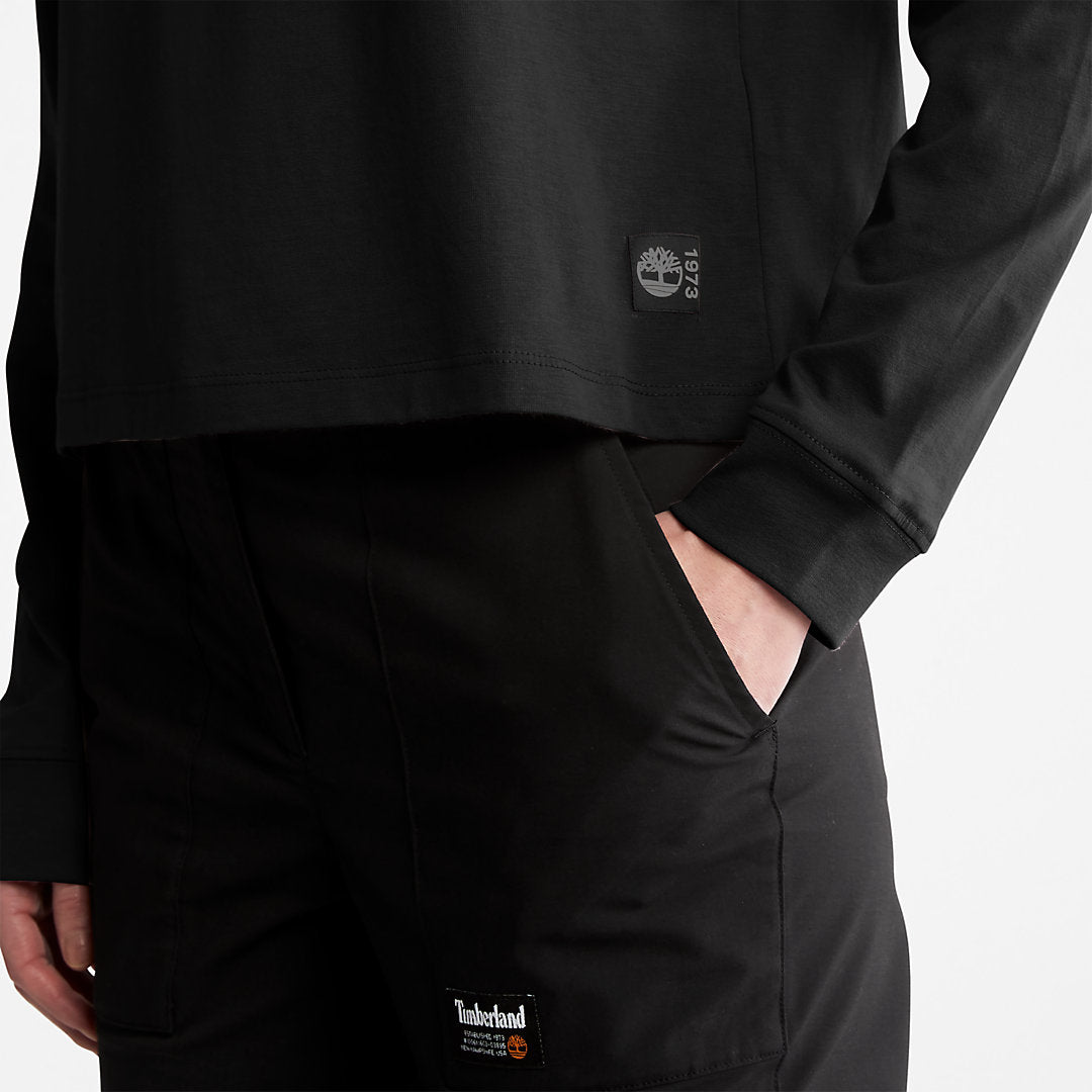 Womens Timberland Anti-Odour Supima® Cotton Long-sleeved T-Shirt for Women in Black