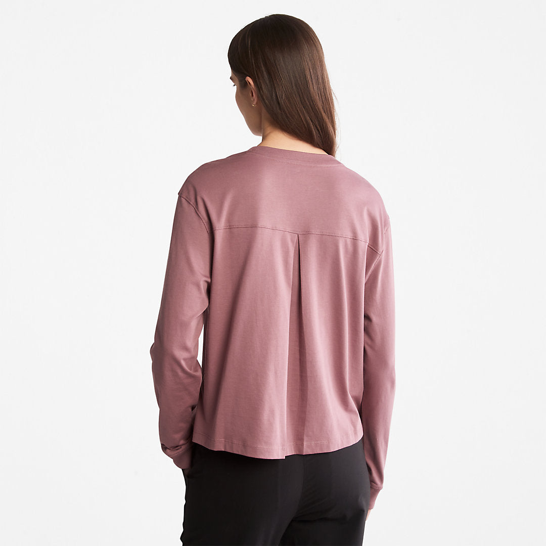 Womens Timberland Anti-Odour Supima® Cotton Long-sleeved T-Shirt for Women in Dark Pink