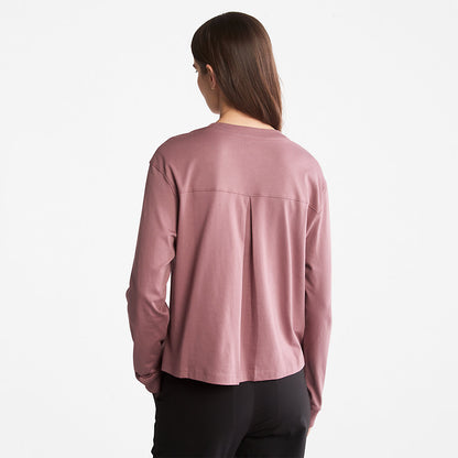 Womens Timberland Anti-Odour Supima® Cotton Long-sleeved T-Shirt for Women in Dark Pink