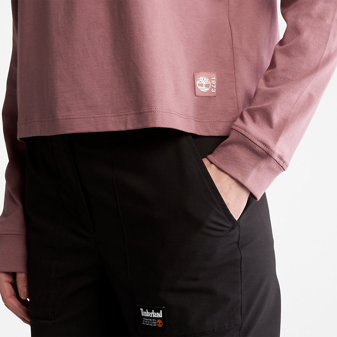 Womens Timberland Anti-Odour Supima® Cotton Long-sleeved T-Shirt for Women in Dark Pink