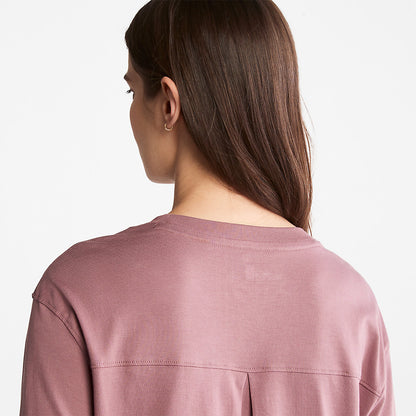 Womens Timberland Anti-Odour Supima® Cotton Long-sleeved T-Shirt for Women in Dark Pink
