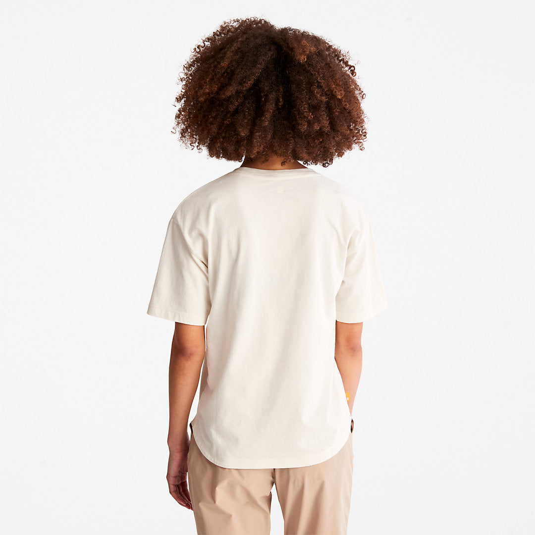 Womens Timberland Logo Graphic T-Shirt for Women in White