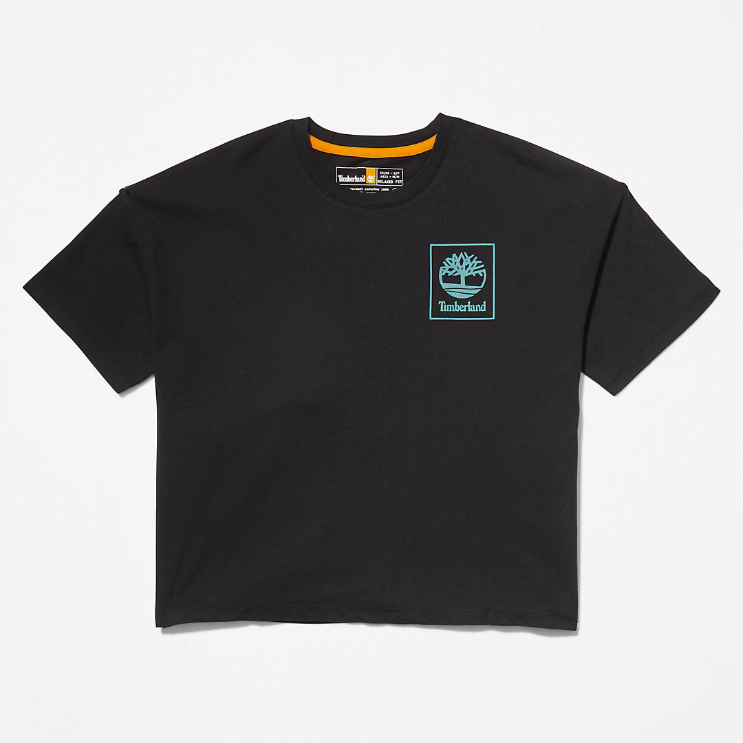 Womens Timberland Back Graphic Logo T-Shirt for Women in Black