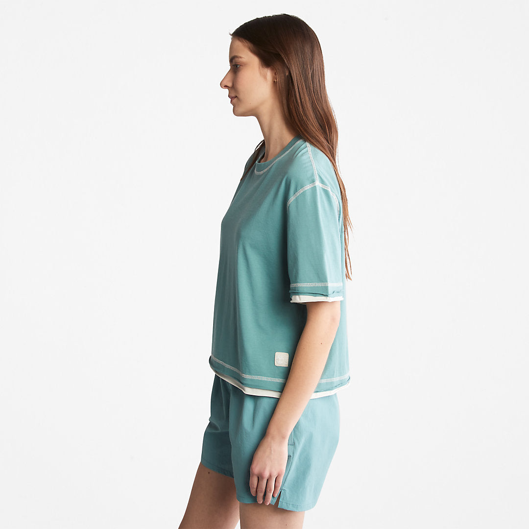 Womens Timberland Anti-Odour Supima® Cotton T-Shirt for Women in Teal