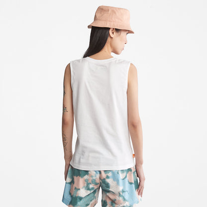 Womens Timberland Logo Tank Top for Women in White