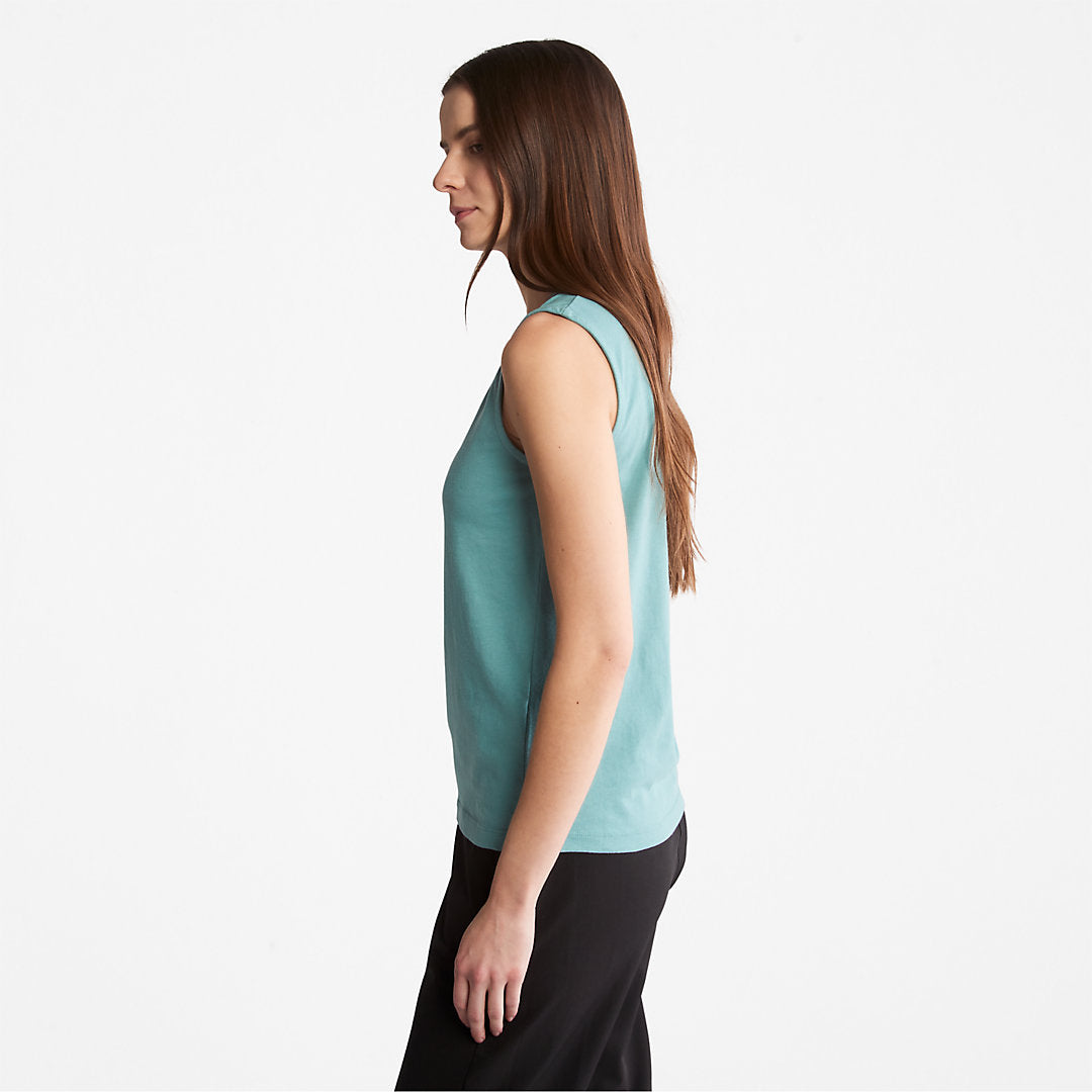 Womens Timberland Logo Tank Top for Women in teal