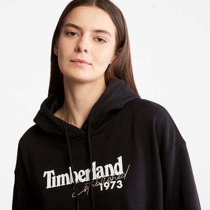 Womens Timberland Established 1973 Logo Hoodie for Women in Black