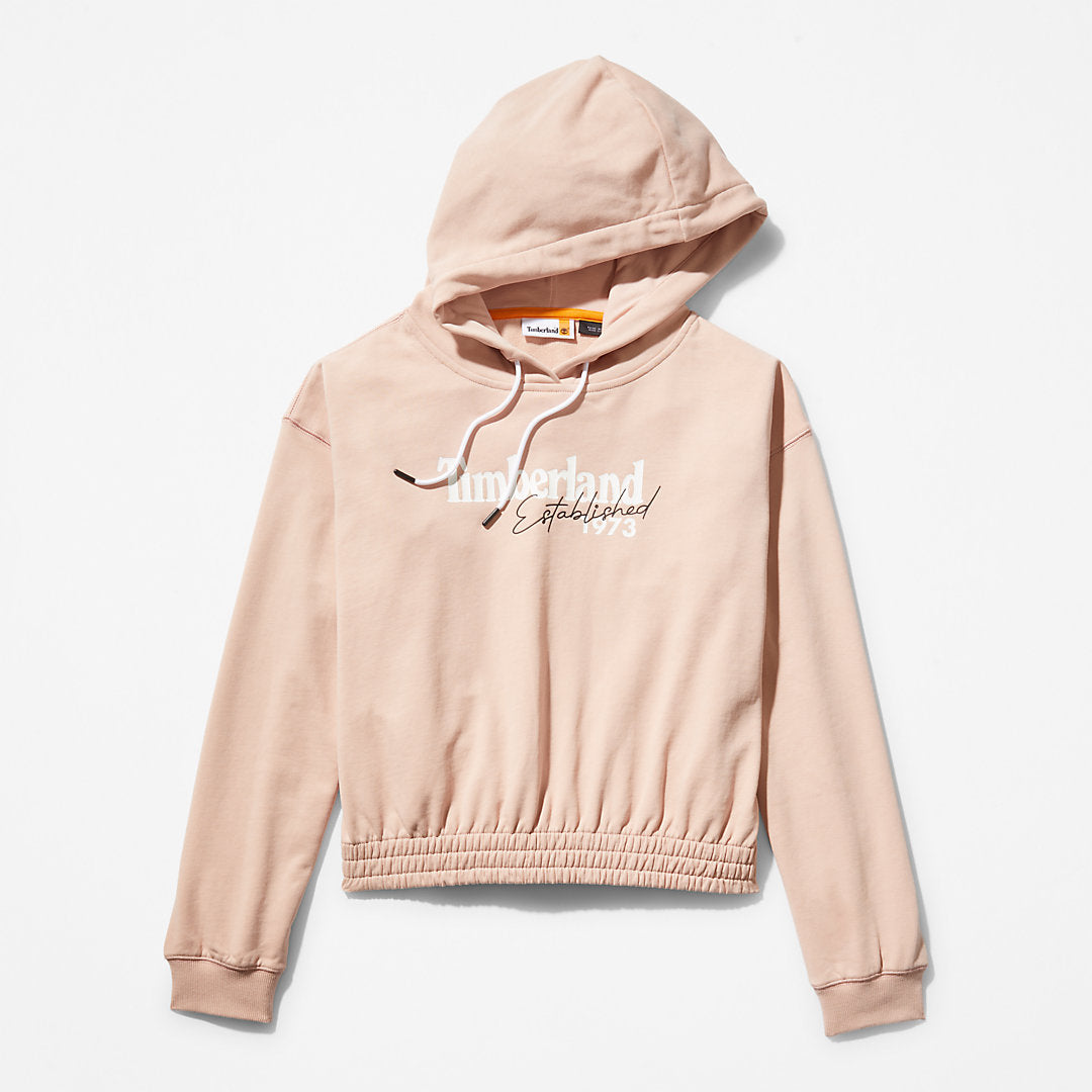 Womens Timberland Established 1973 Logo Hoodie for Women in Light Pink