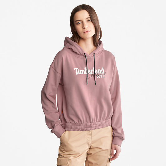Womens Timberland Established 1973 Logo Hoodie for Women in Pink