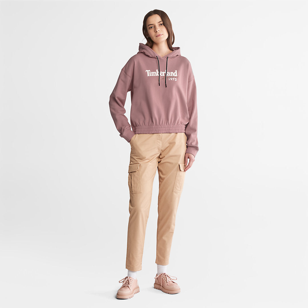 Womens Timberland Established 1973 Logo Hoodie for Women in Pink