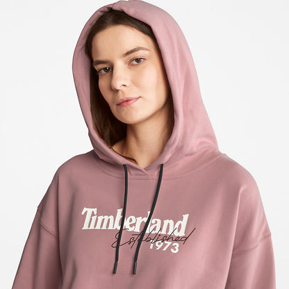 Womens Timberland Established 1973 Logo Hoodie for Women in Pink