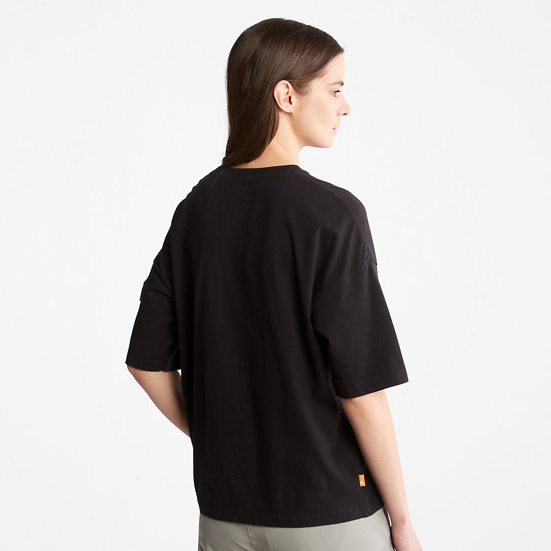 Womens Timberland Progressive Utility Pocket T-Shirt for Women in Black