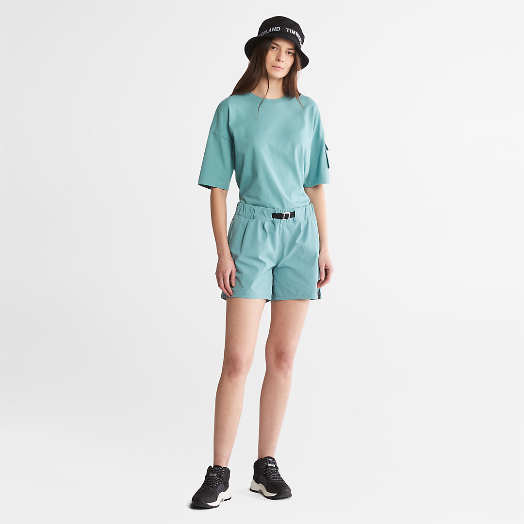Womens Timberland Progressive Utility Pocket T-Shirt for Women in Teal