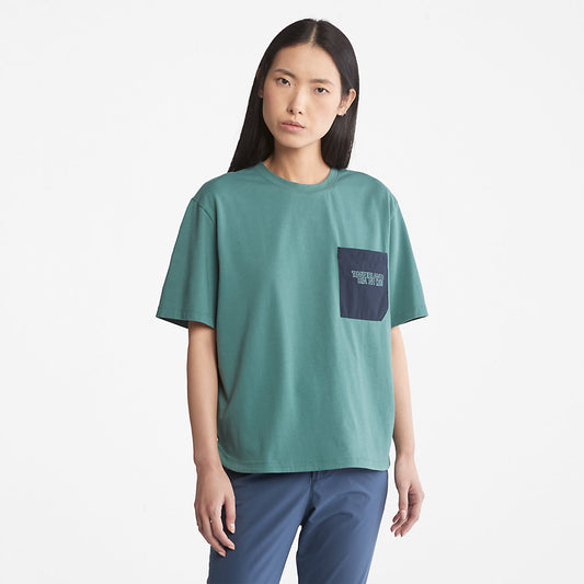 Womens Timberland TimberCHILL™ Pocket T-Shirt for Women in Teal