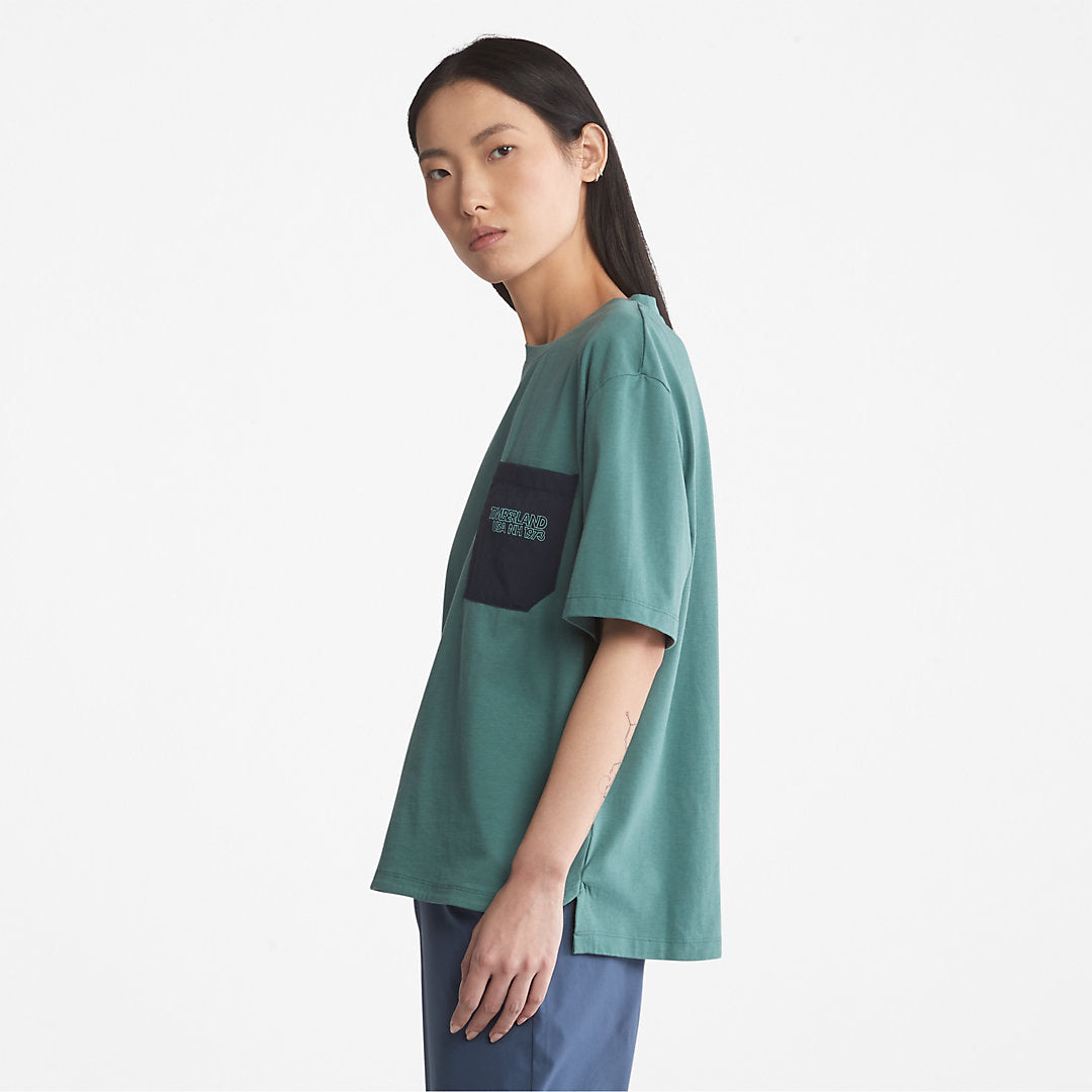 Womens Timberland TimberCHILL™ Pocket T-Shirt for Women in Teal