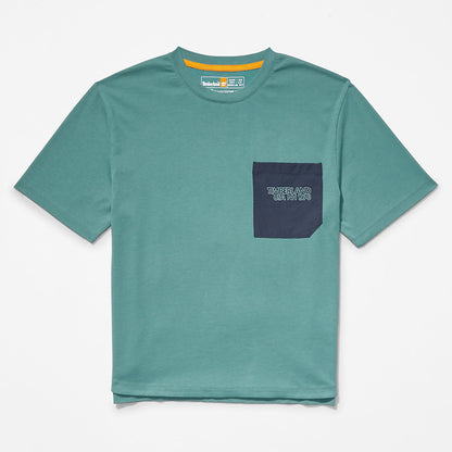 Womens Timberland TimberCHILL™ Pocket T-Shirt for Women in Teal