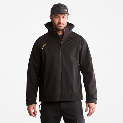 Mens Timberland Timberland PRO® Power Zip Hooded Softshell Jacket for Men in Black