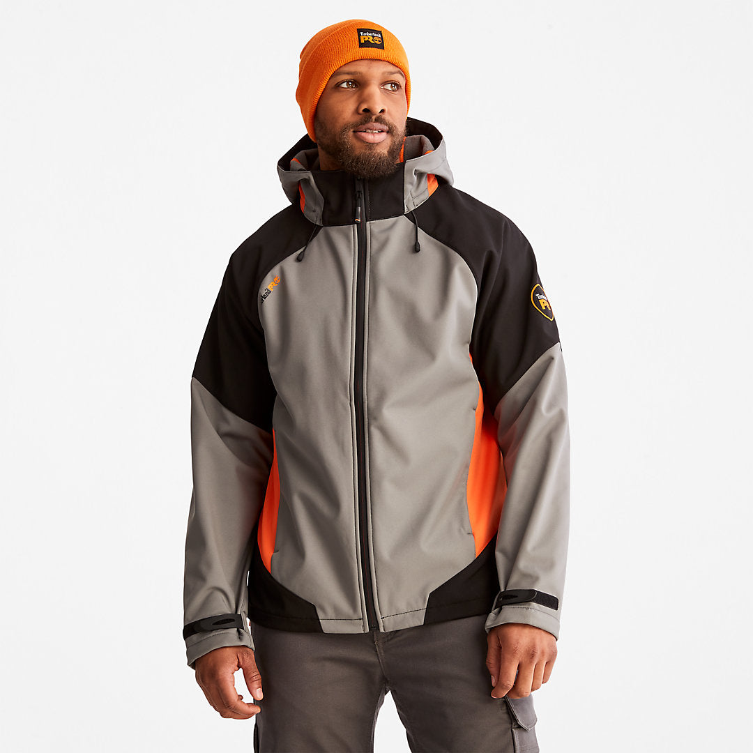 Mens Timberland Timberland PRO® Power Zip Hooded Softshell Jacket for Men in Grey