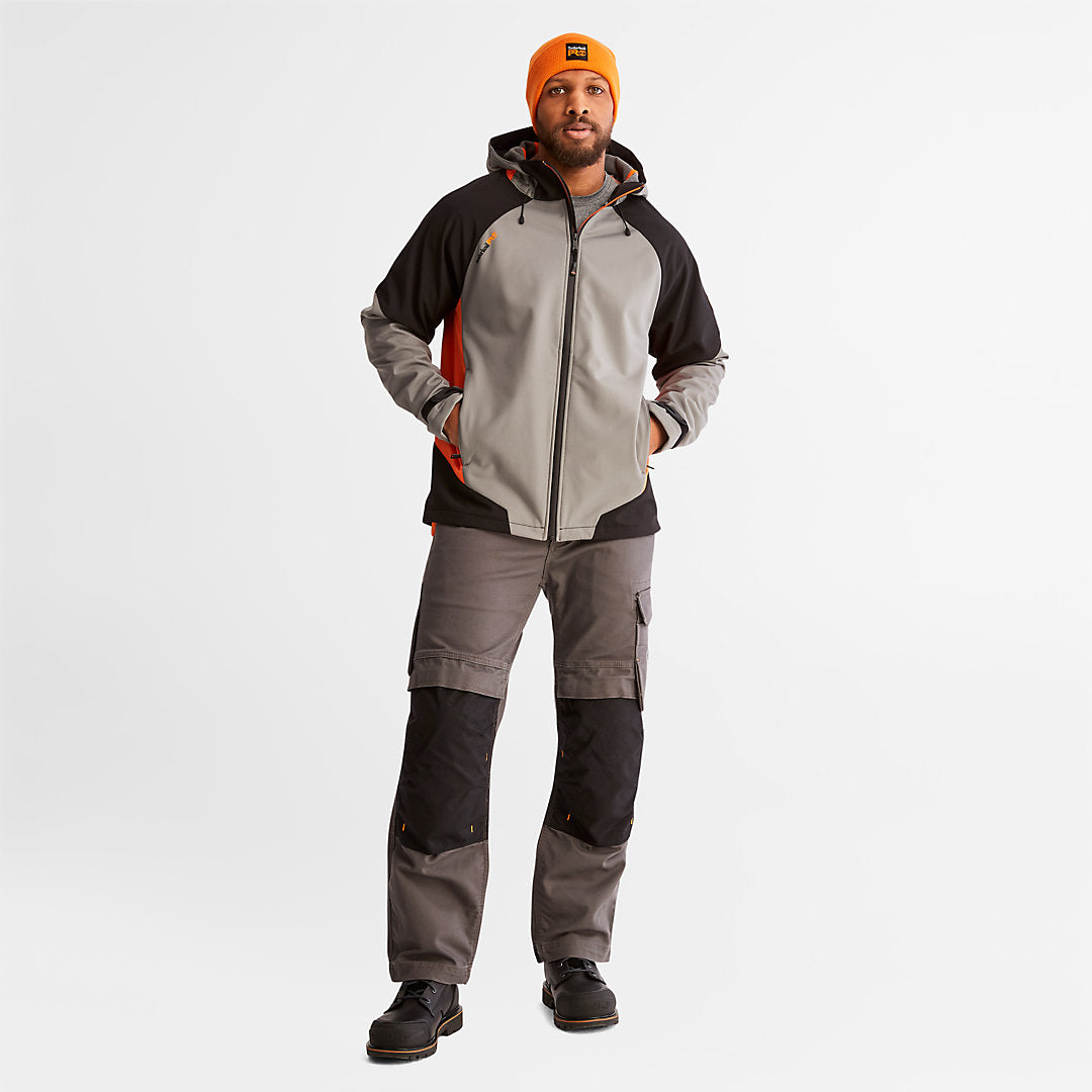 Mens Timberland Timberland PRO® Power Zip Hooded Softshell Jacket for Men in Grey