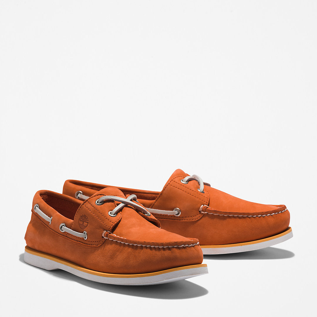 Mens Timberland Timberland® 2-Eye Classic Boat Shoe for Men in Orange