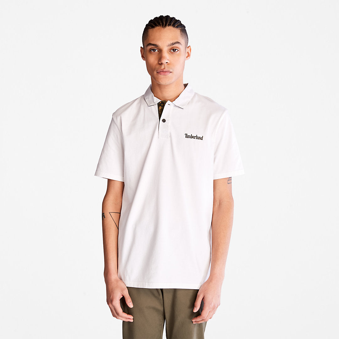 Mens Timberland Outdoor Heritage Polo Shirt for Men in White