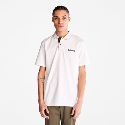 Mens Timberland Outdoor Heritage Polo Shirt for Men in White