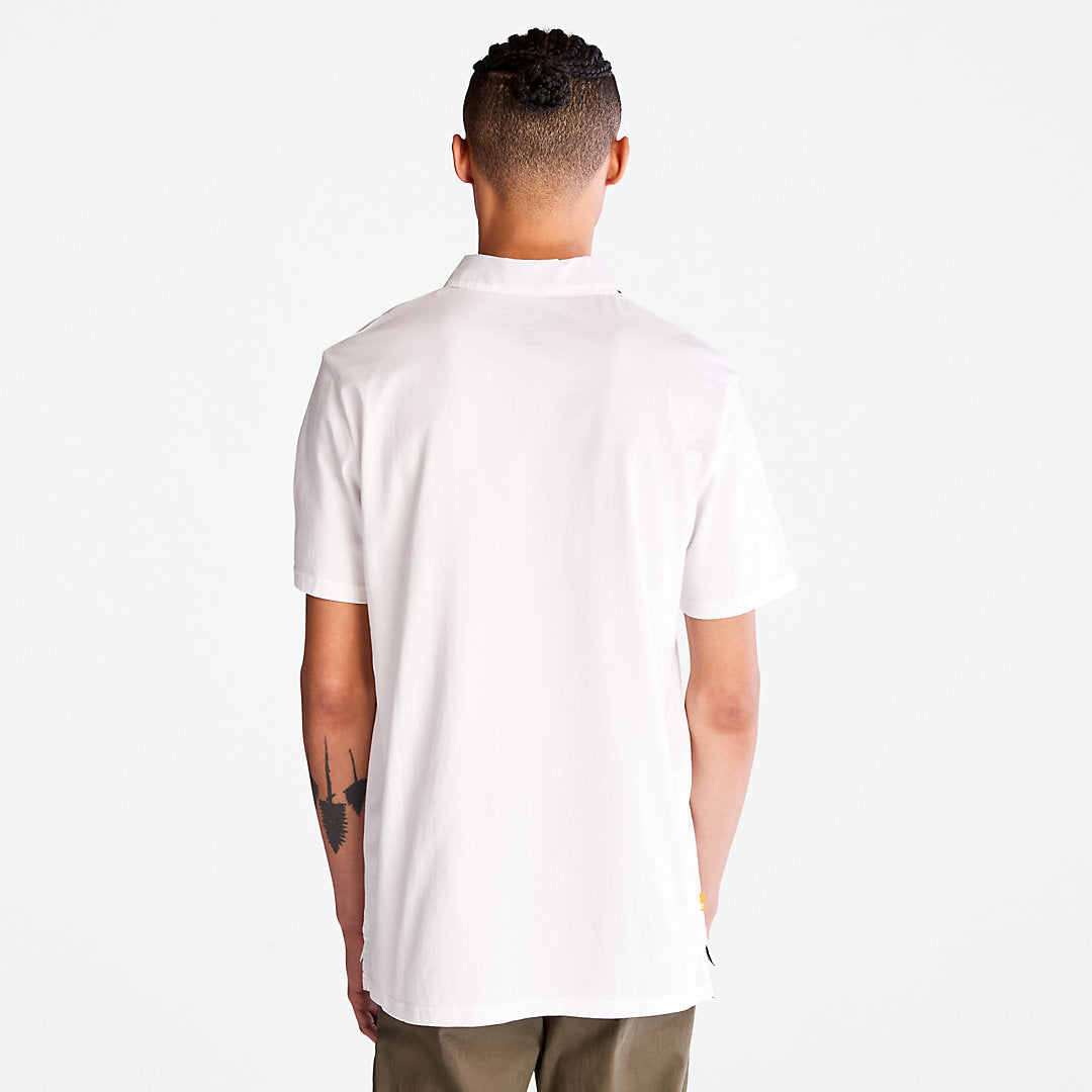 Mens Timberland Outdoor Heritage Polo Shirt for Men in White