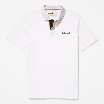 Mens Timberland Outdoor Heritage Polo Shirt for Men in White